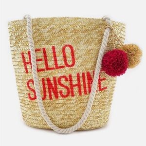 Disney x JUNK FOOD Straw “Hello Sunshine” Bucket Tote Bag
